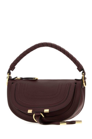 Aubergine leather mini Marcie shoulder bag Red CHLOE (CH26SP927R35)