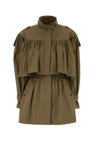 Olive green poplin trench coat CHLOE (CH26UMA05144)