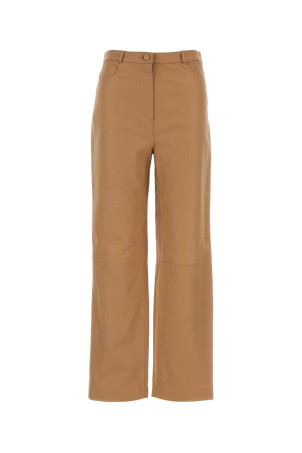 Camel leather Cobe pant Brown LOULOU DE SAISON (COBELDS)