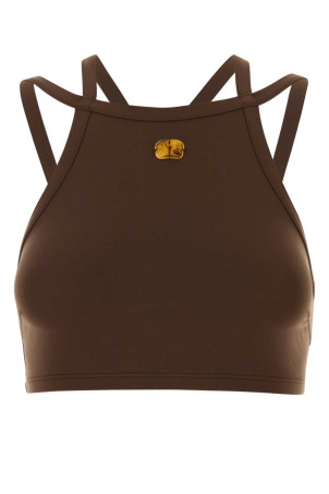Brown stretch nylon Neely bikini top BLAZE (COST04001)