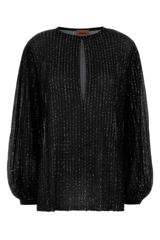 Черная блузка из вискозной смеси MISSONI (DS26SJ0ABK01GH)