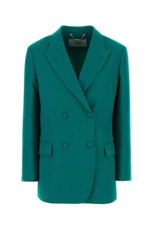 Turquoise grain de poudre blazer FENDI (FJ7685AJYF)