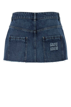 Denim mini skirt Blue MIU MIU (GWD278SOOO10BF)