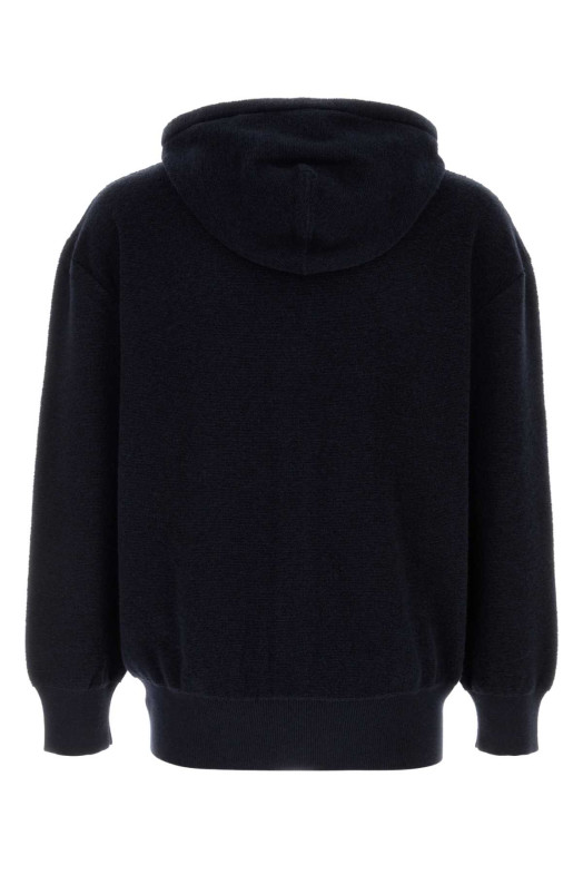 Темно-синий шерстяной кардиган Black LOEWE (H526Y16KAT)
