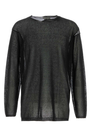 Black cotton and polyester sweater Black YOHJI YAMAMOTO (HKK17988)