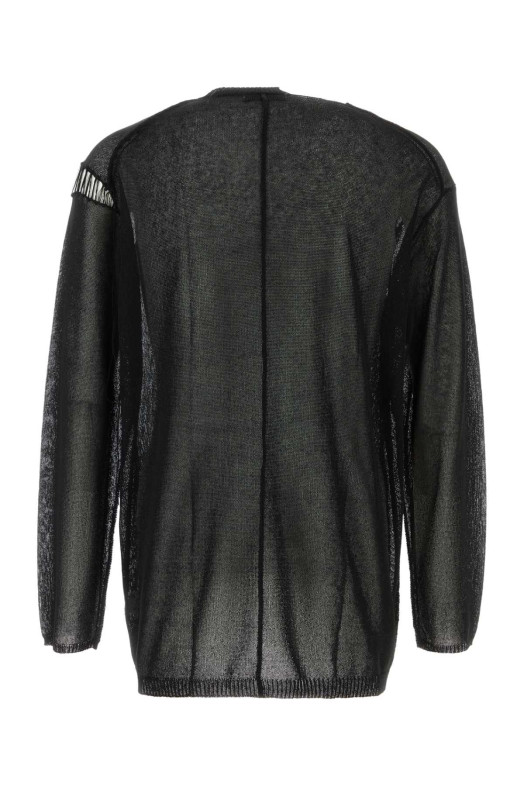 Черный свитер из хлопка и полиэстера Black YOHJI YAMAMOTO (HKK17988)