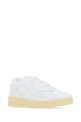 White leather and fabric sneakers White JIL SANDER (J32WS0016P4869)