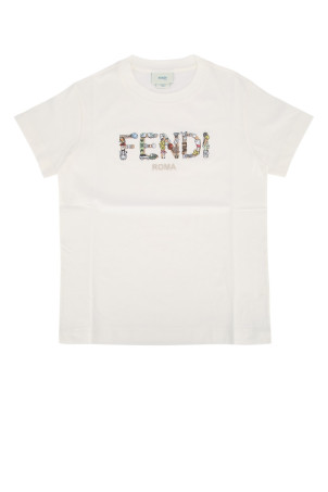 Футболка з джерсі TINTO, біла, FENDI KIDS (JMI4877AJ)