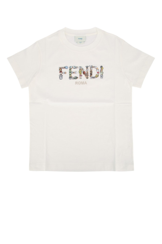 T-SHIRT JERSEY TINTO White FENDI KIDS (JMI4877AJ)