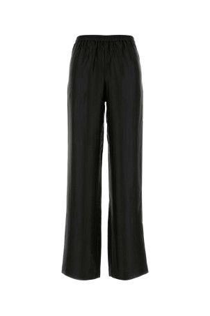 Black satin Kadala palazzo pant Black LOULOU DE SAISON (KADALA)
