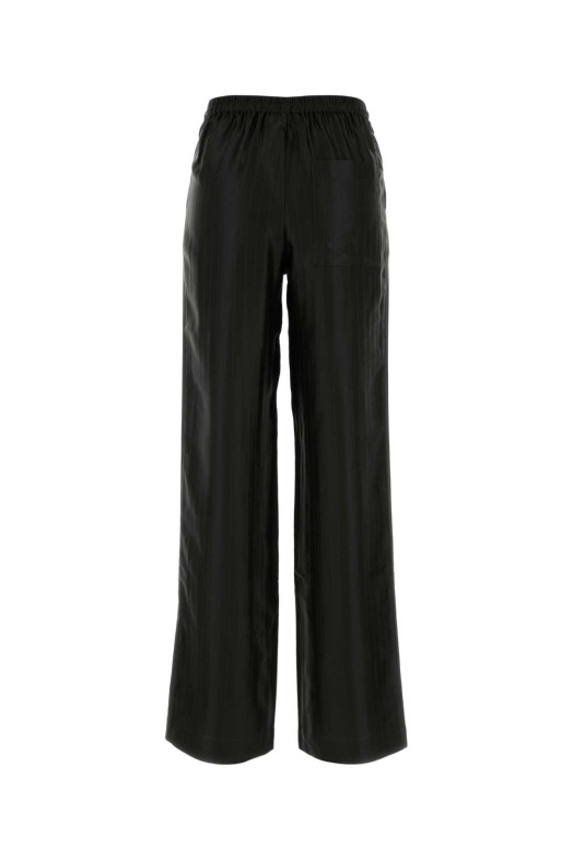 Black satin Kadala palazzo pant Black LOULOU DE SAISON (KADALA)