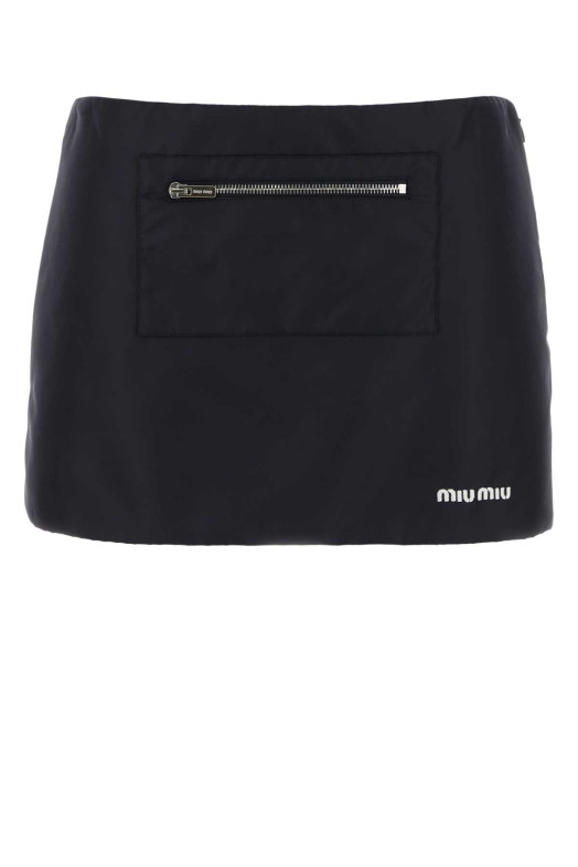 Navy blue nylon mini skirt Blue MIU MIU (MG2583SOOO181A)