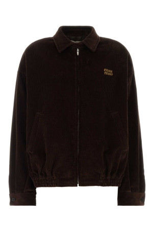 Chocolate corduroy jacket MIU MIU (ML843SOOO18SZ)