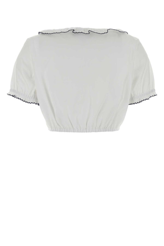 White poplin top MIU MIU (MT2257SOOO197F)