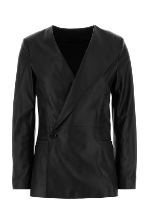 Black leather Paoli jacket Black LOULOU DE SAISON (PAOLI)