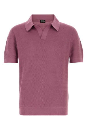 Purple cotton polo shirt ZEGNA (RUHC26A3C31)