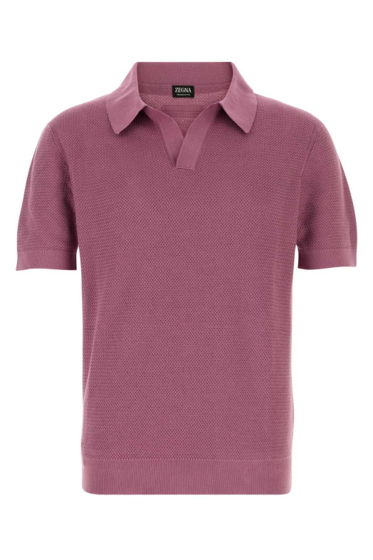 Purple cotton polo shirt ZEGNA (RUHC26A3C31)