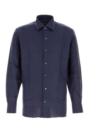 Navy blue linen shirt ZEGNA (RUHX30A3SRO3)