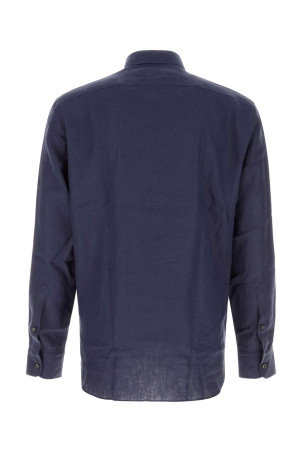 Navy blue linen shirt ZEGNA (RUHX30A3SRO3)