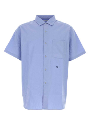 Powder light-blue cotton blend oversize shirt NANAMICA (S26SG088E)
