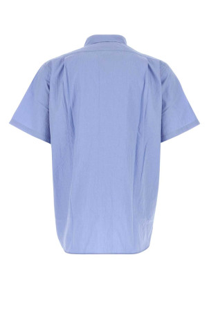 Powder light-blue cotton blend oversize shirt NANAMICA (S26SG088E)