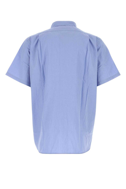 Powder light-blue cotton blend oversize shirt NANAMICA (S26SG088E)