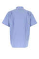 Powder light-blue cotton blend oversize shirt NANAMICA (S26SG088E)