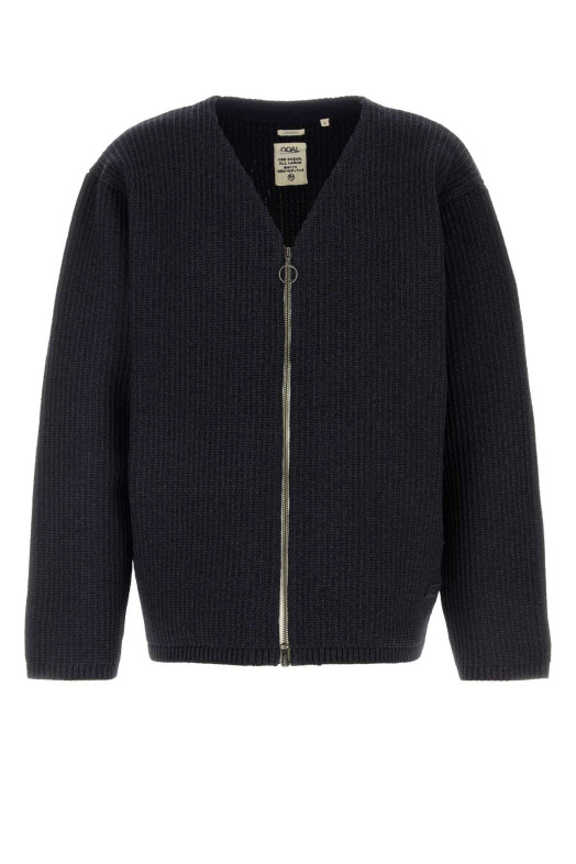 Navy blue knit oversize cardigan Black NANAMICA (S26SJ007E)