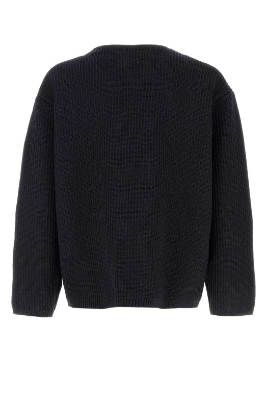 Navy blue knit oversize cardigan Black NANAMICA (S26SJ007E)