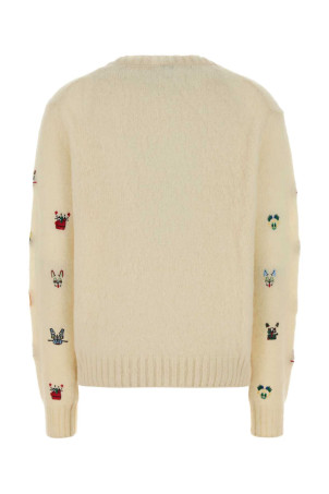 Cream wool blend sweater Multicolor LOEWE (S359Y14KIH)