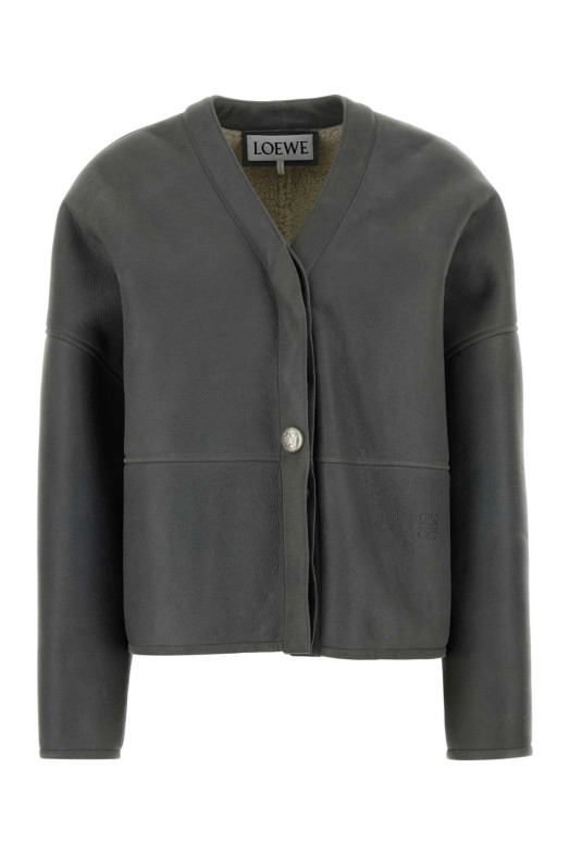 Dark grey shearling jacket Gray LOEWE (S359Y2SL49)