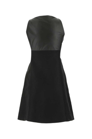 Black linen mini dress Black LOEWE (S540Y09XA1)