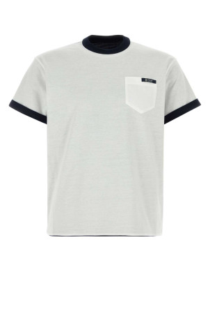 White cotton reversible t-shirt PRADA (UJN960SOOO1801)