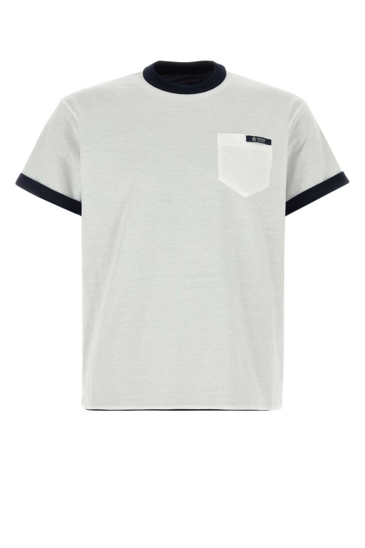 White cotton reversible t-shirt PRADA (UJN960SOOO1801)