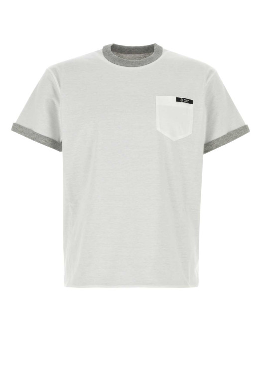 White cotton reversible t-shirt PRADA (UJN960SOOO1801)