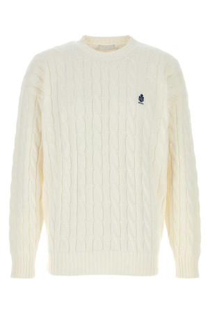 White cotton sweater Black PRADA (UMF304SOOO19VL)