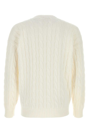 White cotton sweater Black PRADA (UMF304SOOO19VL)