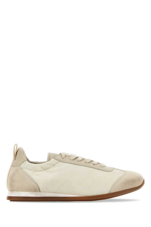 Ivory canvas and suede sneakers UMA WANG (US9087)