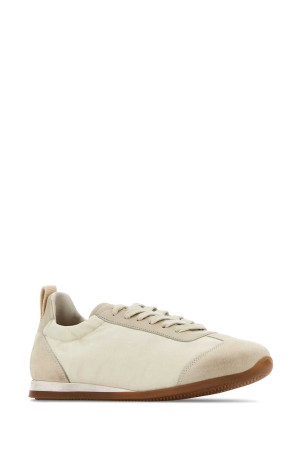 Ivory canvas and suede sneakers UMA WANG (US9087)