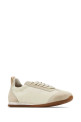 Ivory canvas and suede sneakers UMA WANG (US9087)