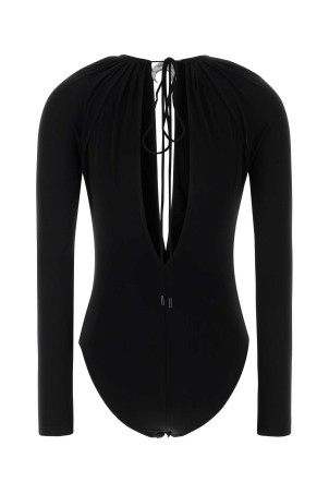 Black stretch viscose bodysuit MARINE SERRE (WTO459ACJER0082)