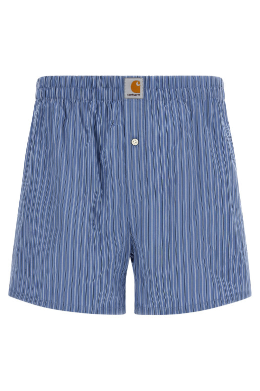 Хлопковые боксеры в полоску, синие CARHARTT WIP I0376003T5XX