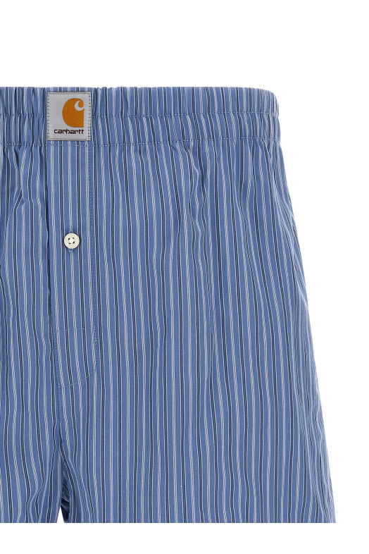 Хлопковые боксеры в полоску, синие CARHARTT WIP I0376003T5XX