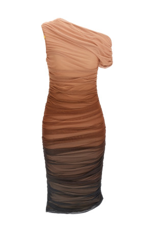 Сукня з тюлю з градієнтом коричневого кольору ELISABETTA FRANCHI AB93162E2644