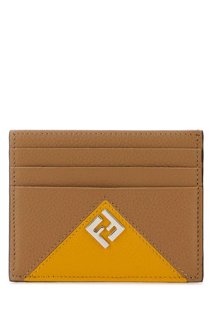 Beige leather card holder FENDI (7M0164B09X)
