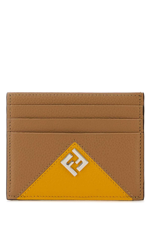 Бежевый кожаный визитник FENDI (7M0164B09X)