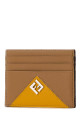 Бежевый кожаный визитник FENDI (7M0164B09X)