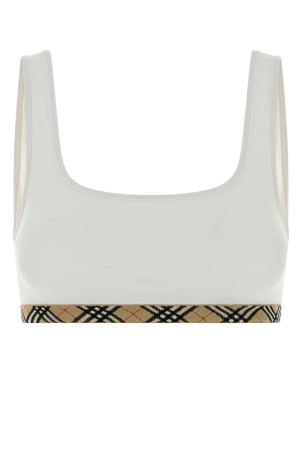White stretch nylon bikini top BURBERRY (8122495)