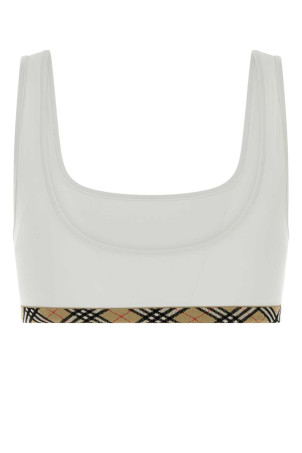 White stretch nylon bikini top BURBERRY (8122495)