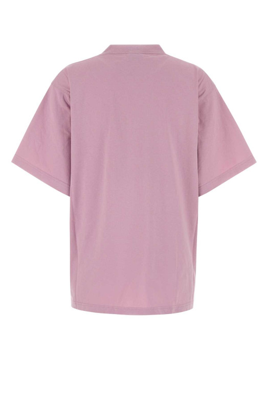 Розовая хлопковая футболка оверсайз BALENCIAGA (871733TUVP2)
